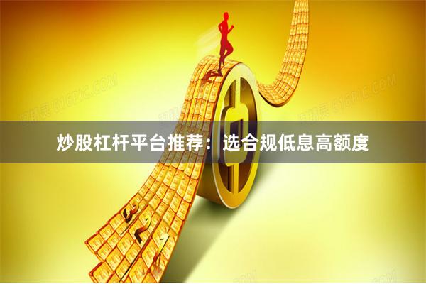 炒股杠杆平台推荐：选合规低息高额度